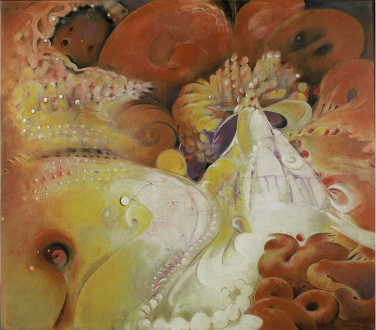 Herb Greene painting Pastel & Acrylic on Canvas